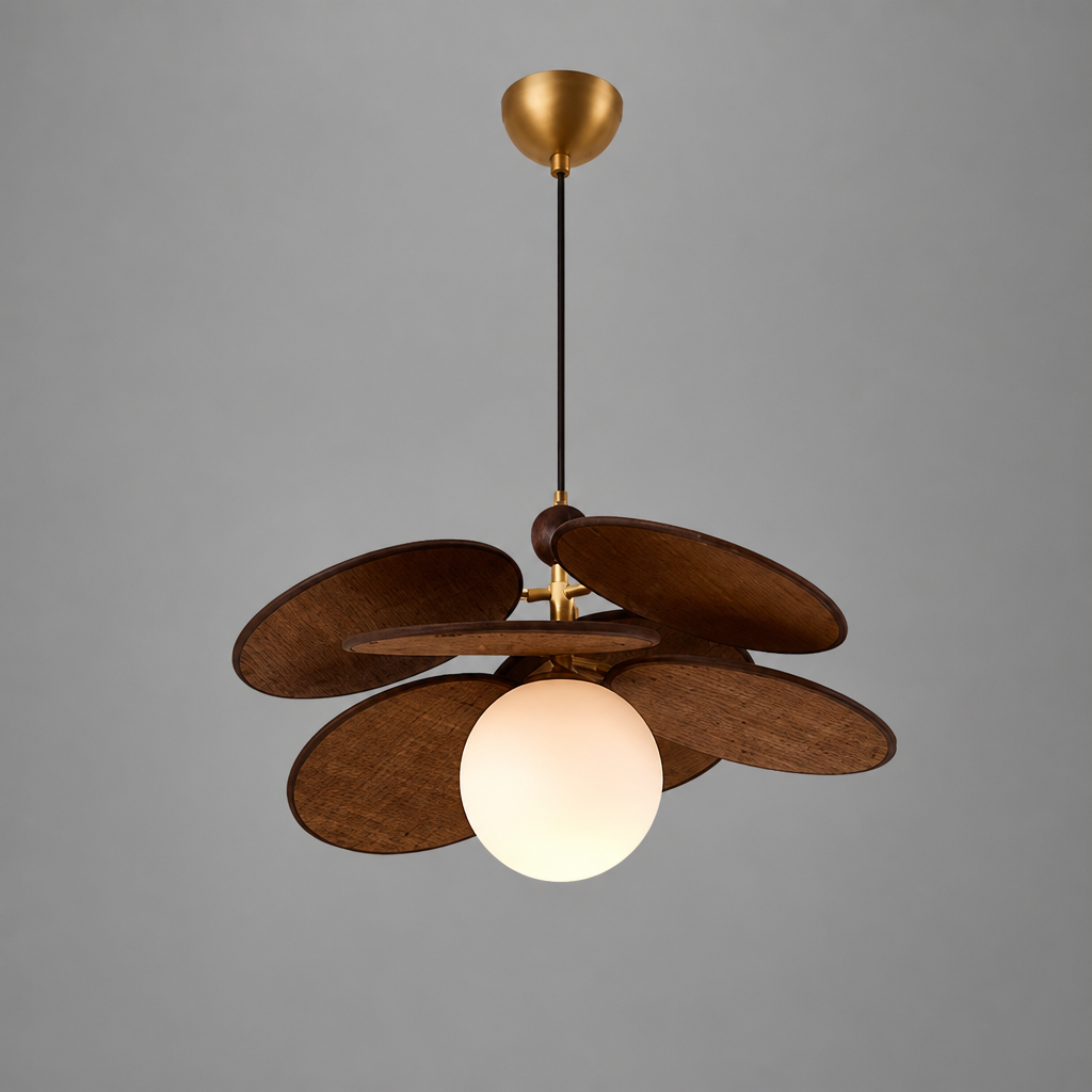 Rustic Metal & Glass 3-Head Chandelier - Image 10