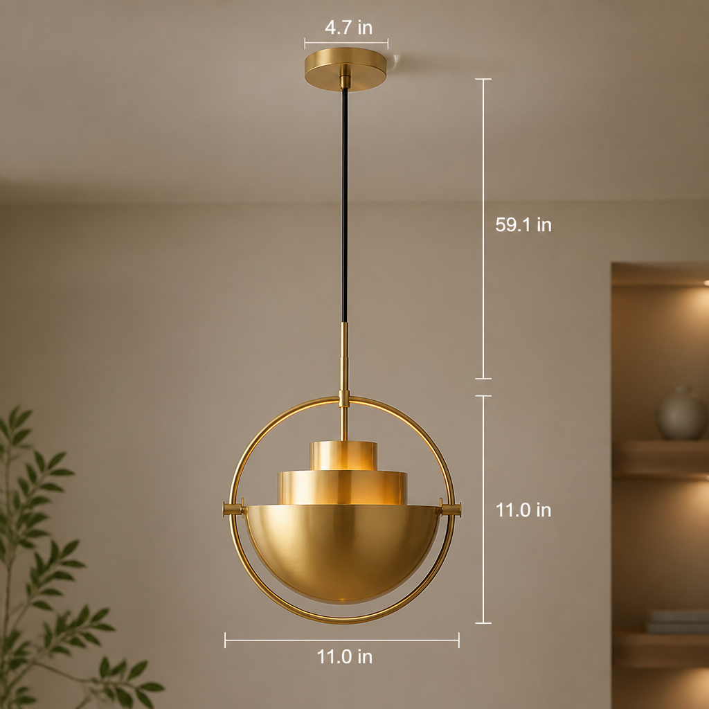 Scandinavian Iron & Glass Pendant Light - Image 6
