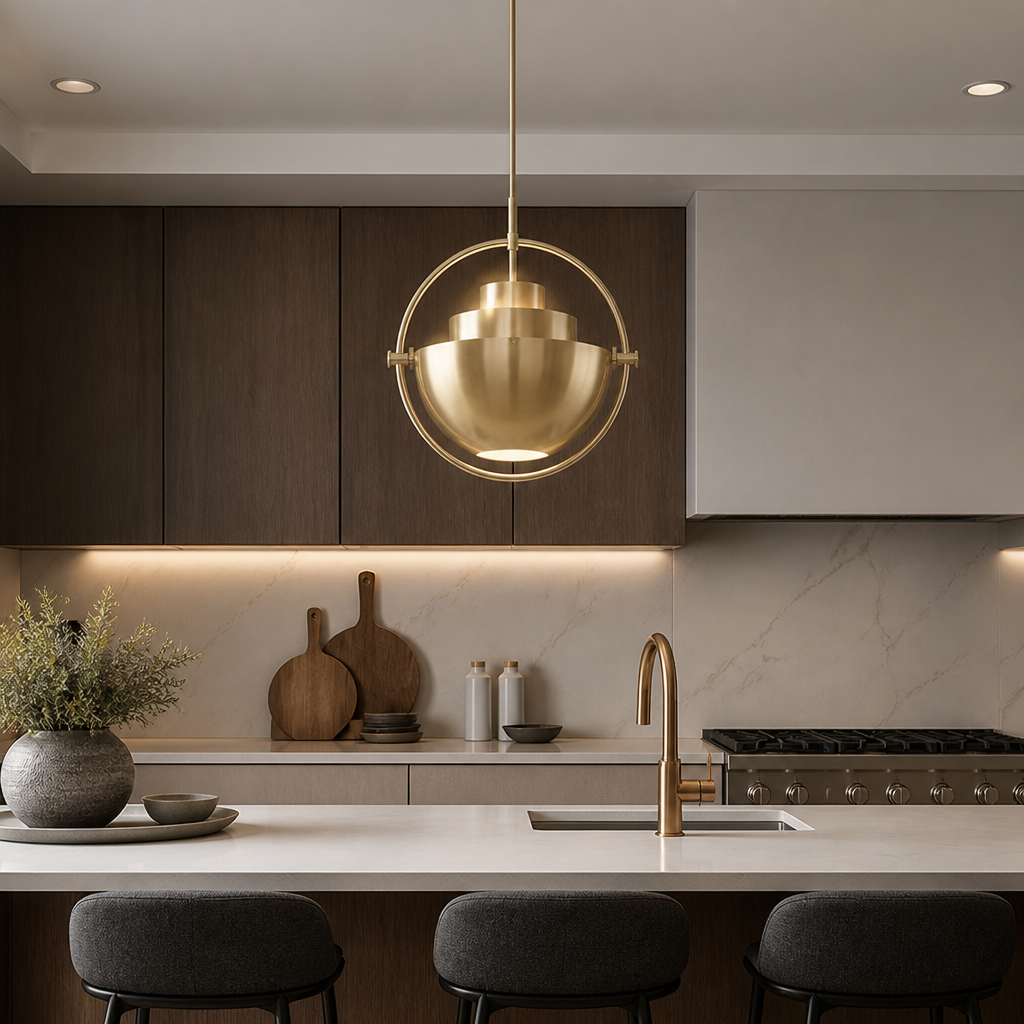 Scandinavian Iron & Glass Pendant Light - Image 7
