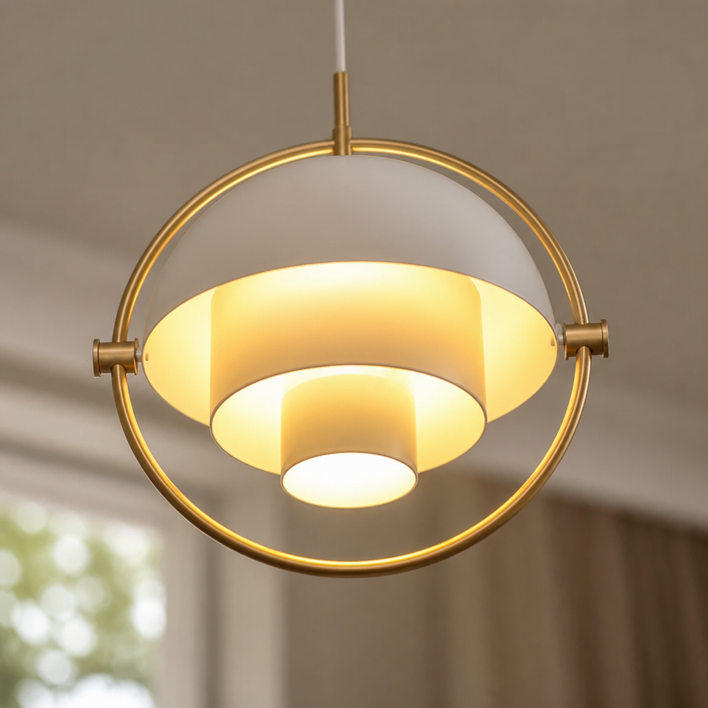 Scandinavian Iron & Glass Pendant Light - Image 8