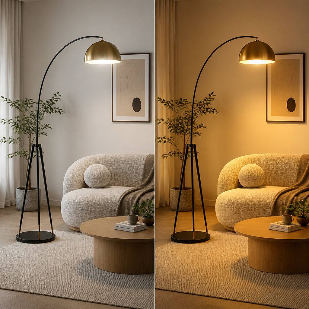 Scandinavian Tripod Mushroom Floor Lamp - Image 3