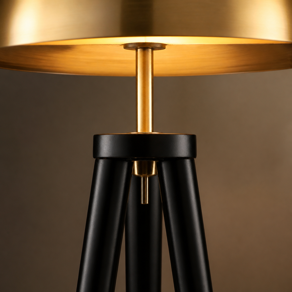 Scandinavian Tripod Mushroom Floor Lamp - Image 6